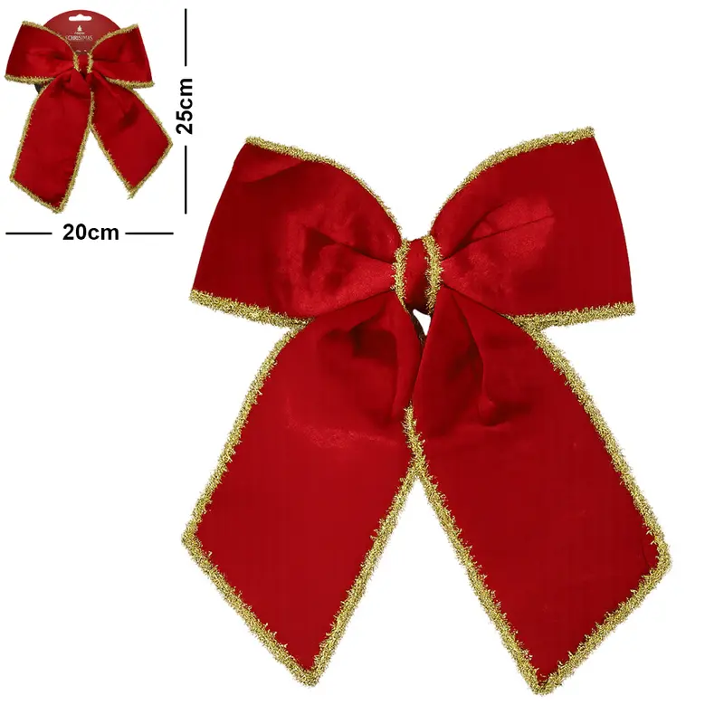 LACO VELUDO VERMELHO COM BORDA DOURADA 25X20CM