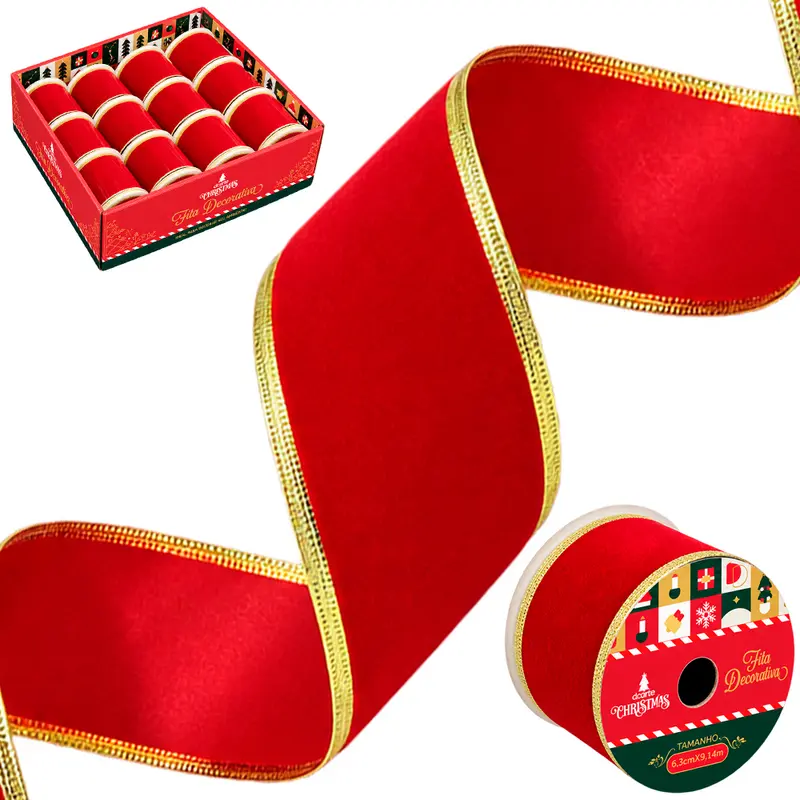 FITA ARAMADO VERMELHO 6,3X914CM DP PLAY