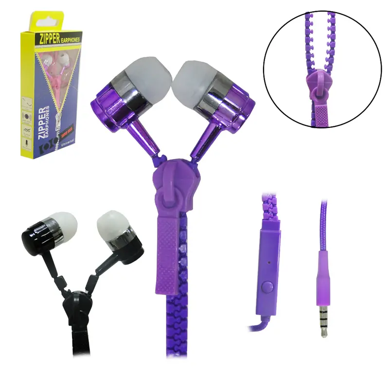 FONE DE OUVIDO IN EAR P3 COM MICROFONE SUPER BASS ZIPER COLORS 1,2M NA CAIXA