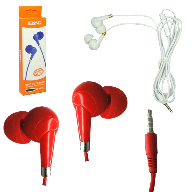 FONE DE OUVIDO IN EAR ESTEREO P3 COM MICROFONE 1M