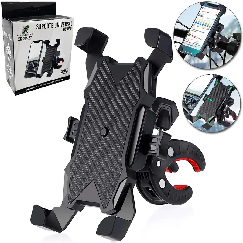 SUPORTE DE CELULAR PARA BIKE E MOTO PRESILHA 360º X-CELL