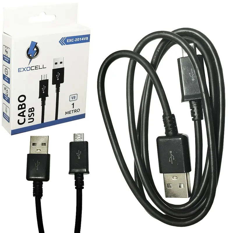 CABO PARA CELULAR USB X V8 EXOCELL 1M