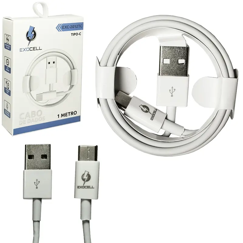 CABO PARA CELULAR USB X TIPO C EXOCELL 1M