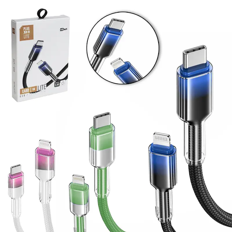 CABO PARA CELULAR LIGHTNING TIPO-C 1M