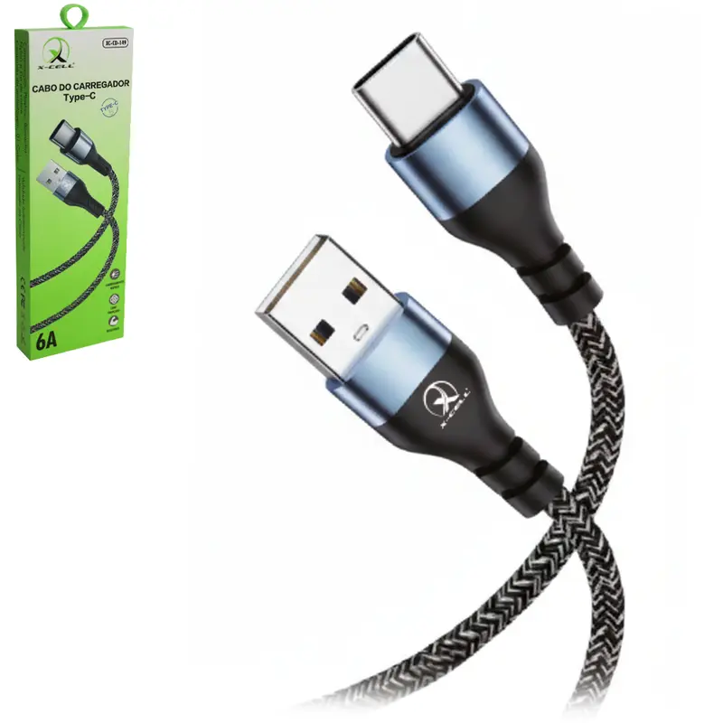 CABO PARA CELULAR USB X TIPO C 6A X-CELL 1M