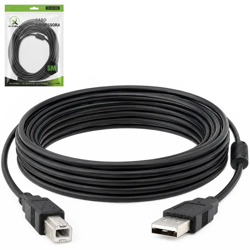CABO PARA IMPRESSORA USB 2.0 X-CELL 5M