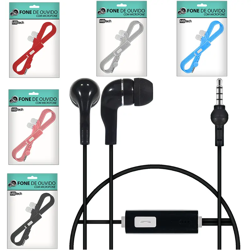 FONE DE OUVIDO IN EAR P3 COM MICROFONE COLORS