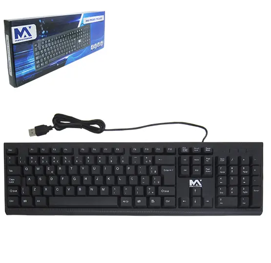 TECLADO PARA COMPUTADOR COM FIO USB 107 TECLAS MAXMIDIA