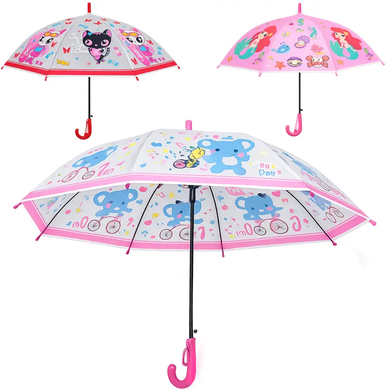 GUARDA CHUVA INFANTIL DE POLIESTER AUTOMATICO VERSY KIDS 8 VARETAS CABO CURVO 85CM DE Ø