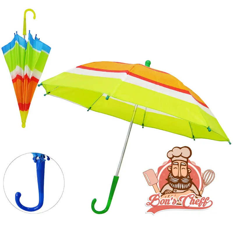 GUARDA CHUVA INFANTIL BABY DE POLIESTER MANUAL COLORS CABO CURVO 60CM DE Ø