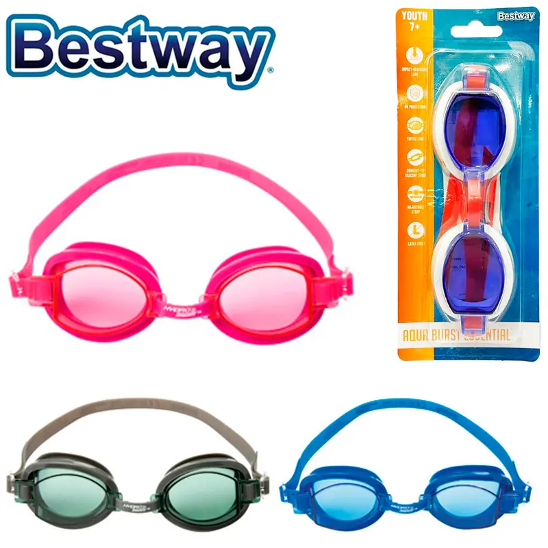 OCULOS DE NATACAO JUVENIL AQUA BURST ESSENTIAL15X4,5CM NA CARTELA