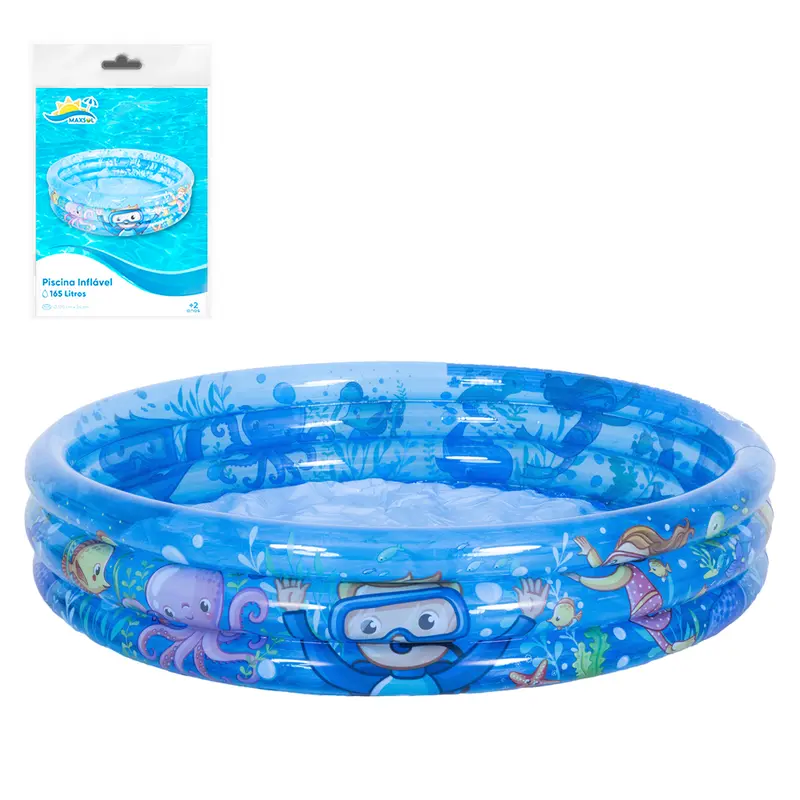 PISCINA INFLAVEL 3 ANEIS MAXSOL 165L 24X120CM DE Ø