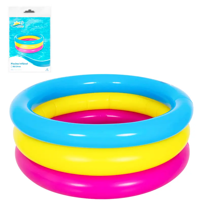 PISCINA INFLAVEL 3 ANEIS MAXSOL 66L 25X76CM DE Ø