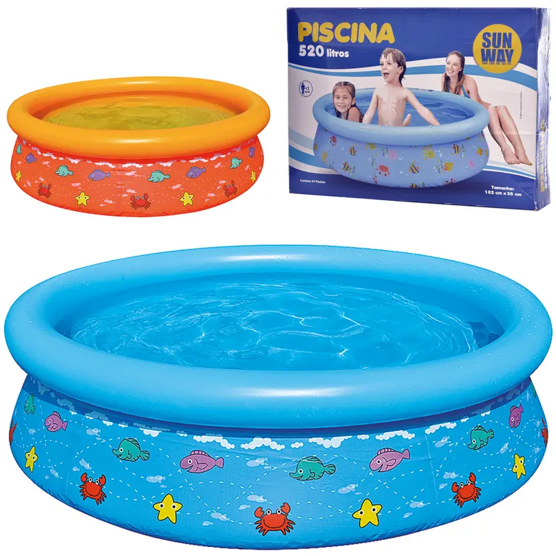 PISCINA INFLAVEL COM BORDA SUN WAY 520L 38X152CM DE Ø