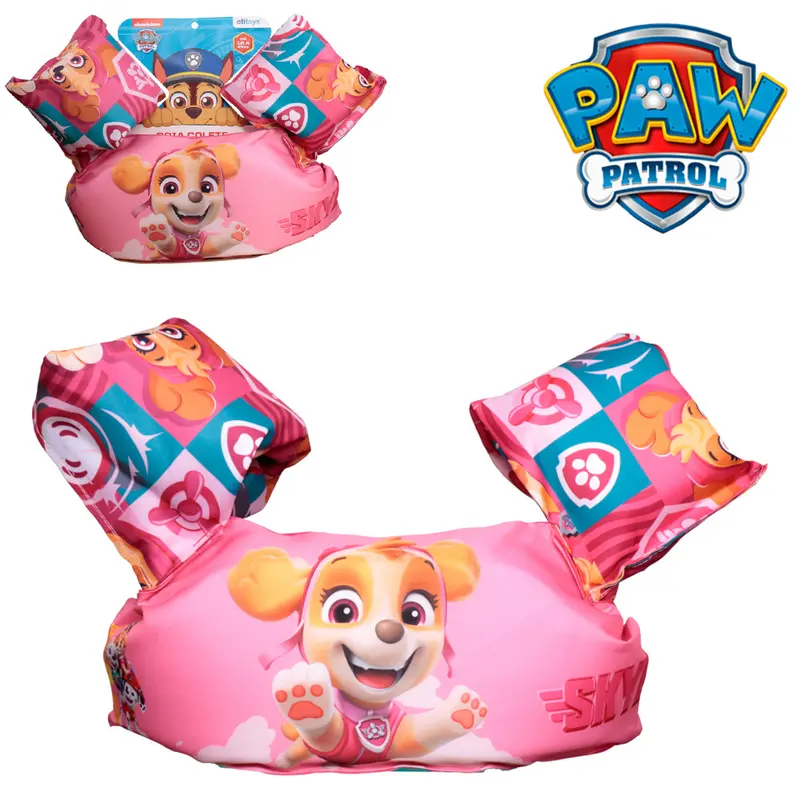 COLETE INFANTIL COM BOIA DE BRACO PATRULHA CANINA SKYE 56X16X12CM