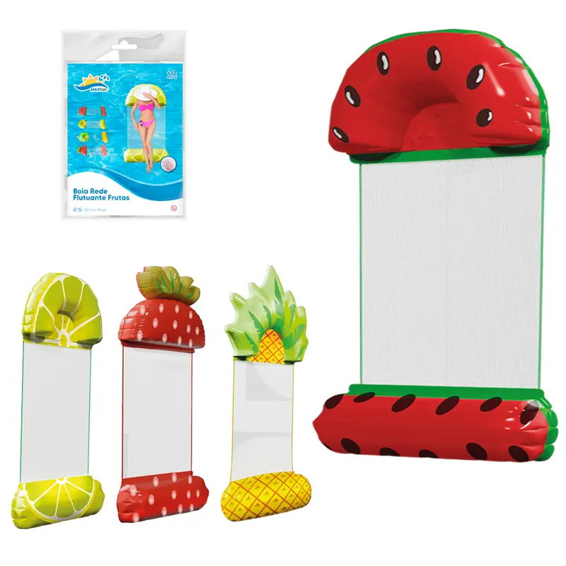 BOIA REDE INFLAVEL FLUTUANTE FRUTAS MAXSOL 130X70CM