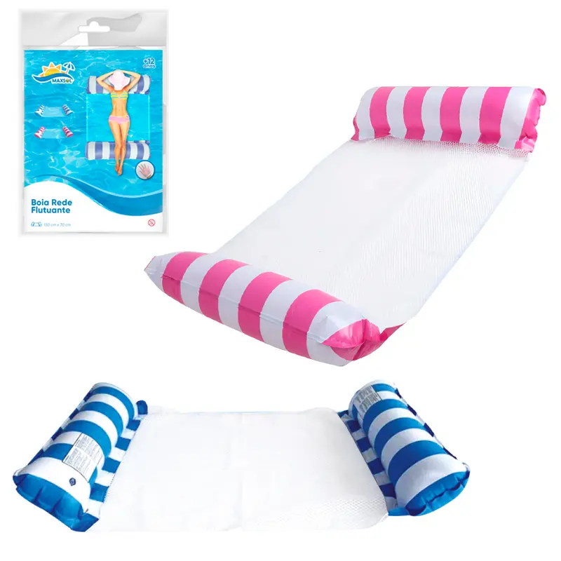 BOIA REDE INFLAVEL FLUTUANTE MAXSOL 130X70CM