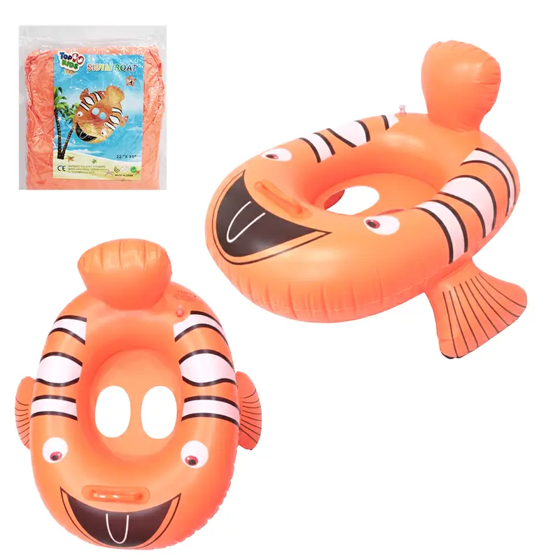 BOIA / BOTE INFLAVEL FRALDA COM ENCOSTO E PEGADOR BICHINHO TOP KIDS 57X45CM