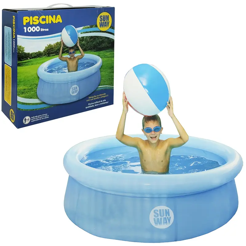 PISCINA INFLAVEL COM BORDA SUN WAY 1000L 51X168CM DE Ø