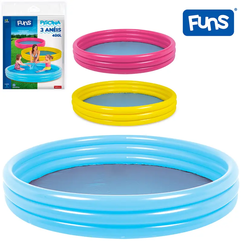 PISCINA INFLAVEL 3 ANEIS FUNS 400L 25X157CM DE Ø