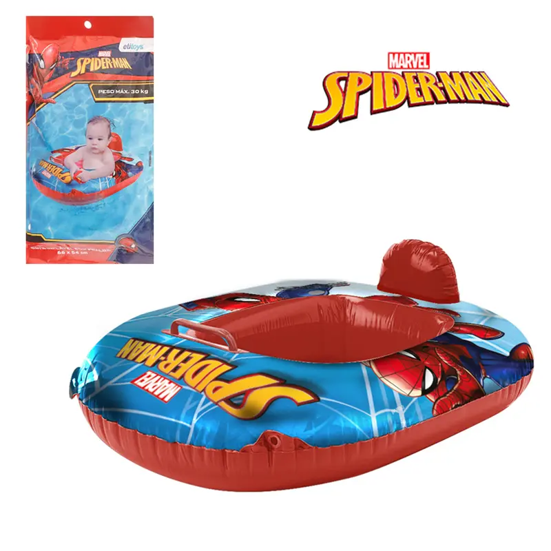 BOIA / BOTE INFLAVEL FRALDA COM ENCOSTO E PEGADOR 66X54CM HOMEM ARANHA/SPIDER MAN