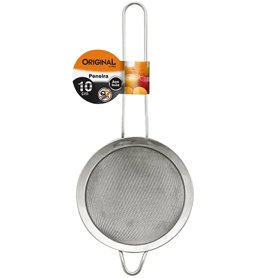 PENEIRA COADOR DE METAL INOX 23,5X10CM DE Ø