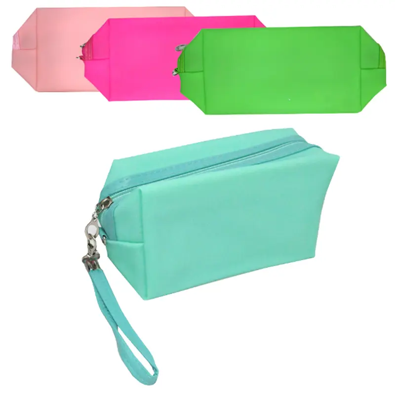 NECESSAIRE DE PVC RETANGULAR UNISSEX COM ALCA 18X10X7CM