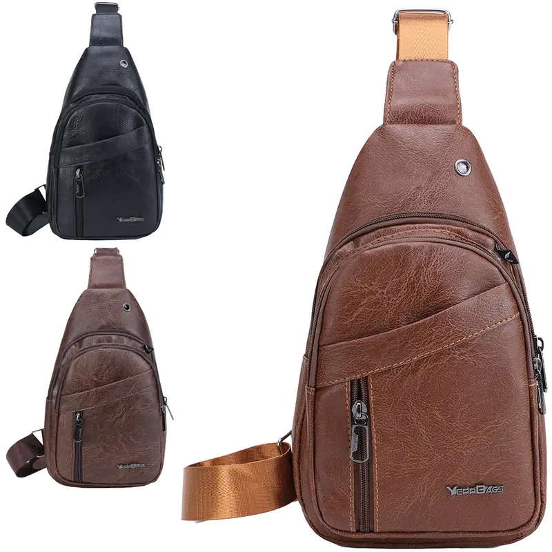 MOCHILA TRANSVERSAL YEPP BAGS COURO SINTETICO 30X18X5CM