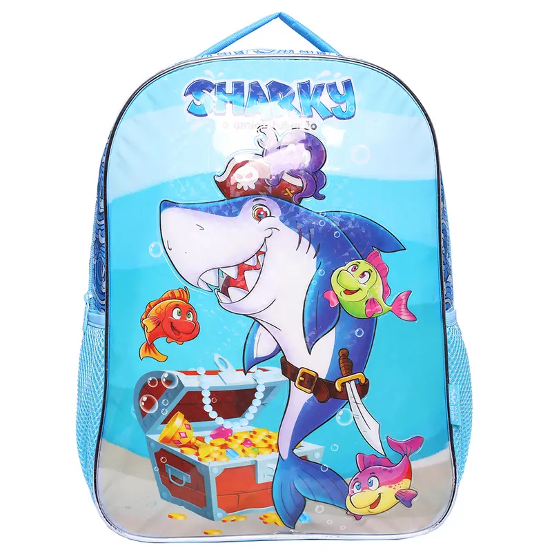 MOCHILA INFANTIL MASCULINA SHARKY O AMIGO TUBARAO 17,5''