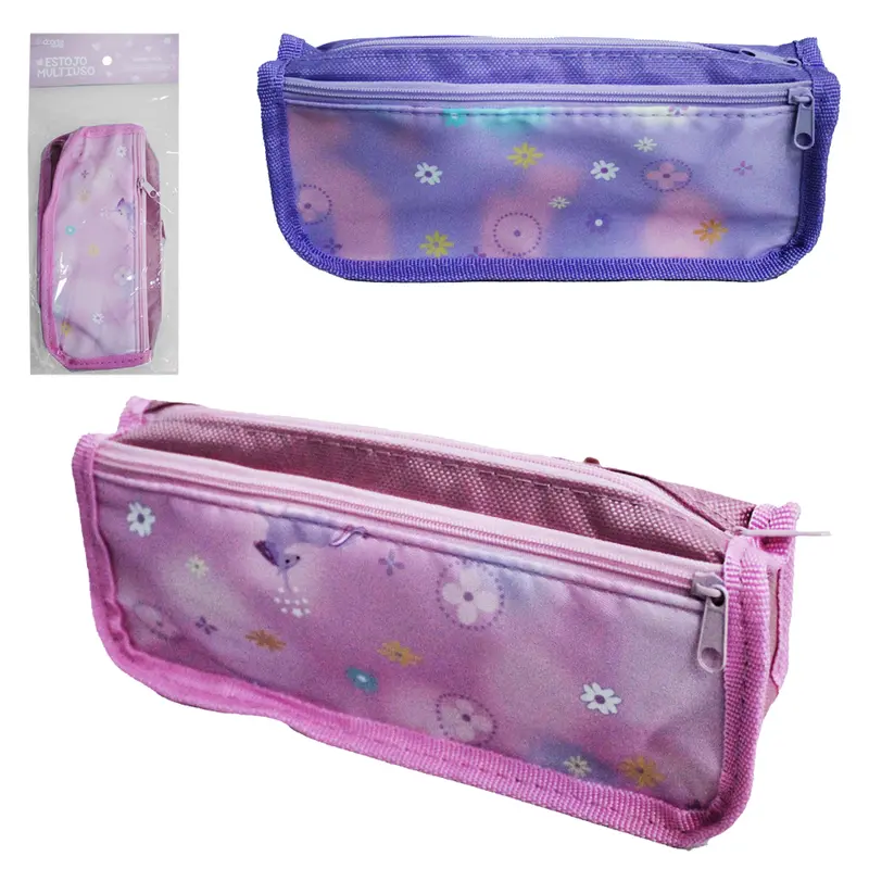 ESTOJO NECESSAIRE DE POLIESTER RETANGULAR FEMININA PAPER 21X8,5X5,5CM
