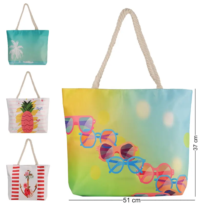 BOLSA DE PRAIA DE POLIESTER SUMMER 51X37X14,5CM