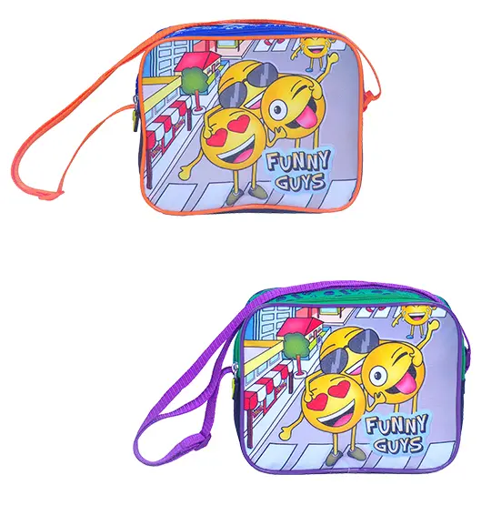 LANCHEIRA INFANTIL MASCULINA STYLUS EMOTICONS FUNNY GUYS 9'' COLORS
