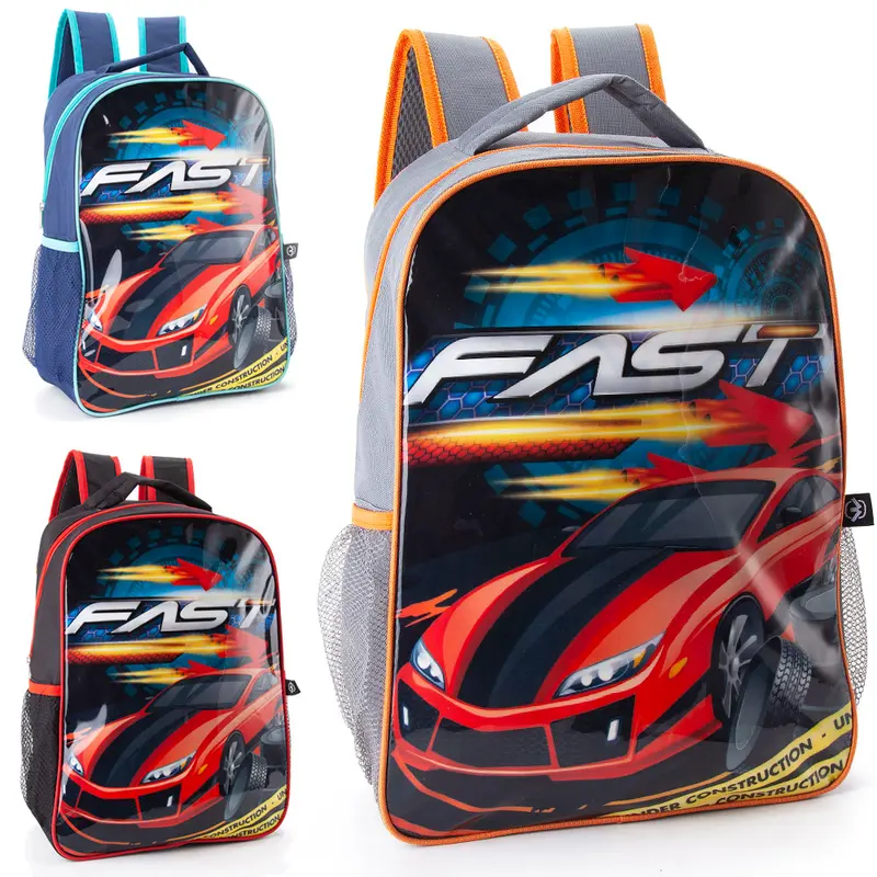 MOCHILA INFANTIL MASCULINA BASIC WINTH FAST COLORS 16''