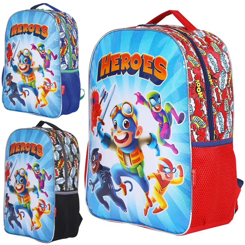 MOCHILA INFANTIL MASCULINA STANDARD HEROES COLORS 16''