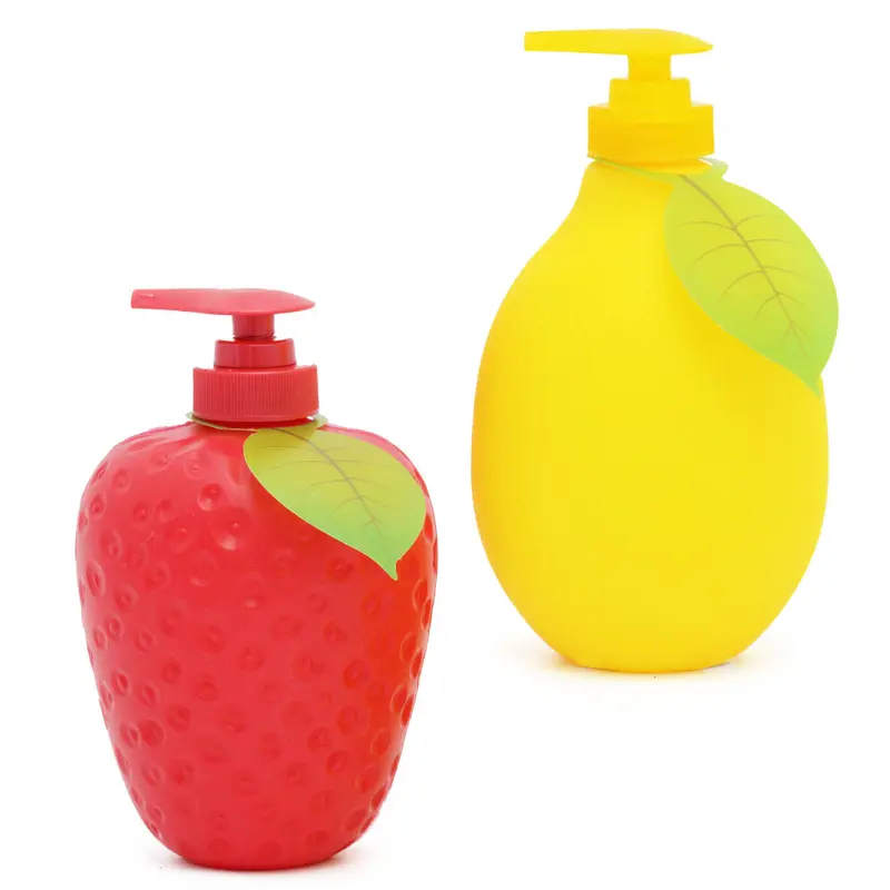 PORTA SABONETE LIQUIDO DE PLASTICO PP REDONDO FRUTAS COLORS 450ML