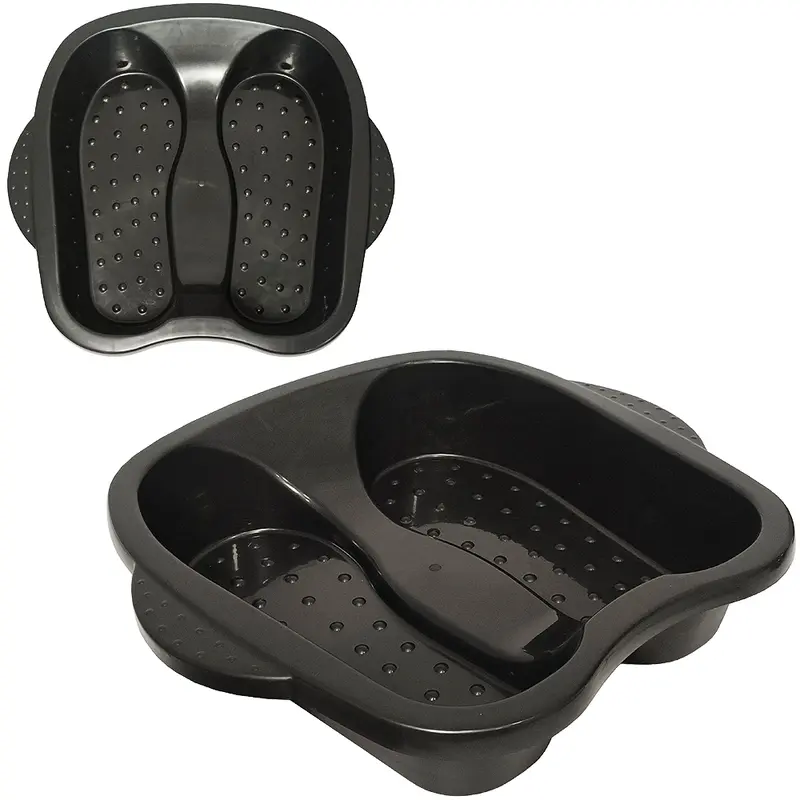 BACIA DE PLASTICO PARA PEDICURE PRETA 37X35X8CM