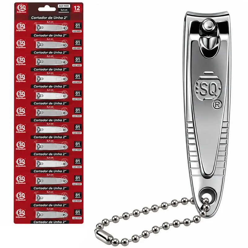 CORTADOR DE UNHA DE INOX COM 12 PECAS 2'' 5,4CM