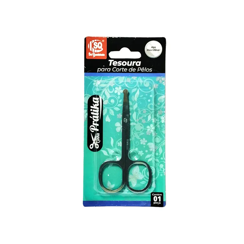 TESOURA DE UNHA DE INOX COM PONTA REDONDA PRATIKA 9CM