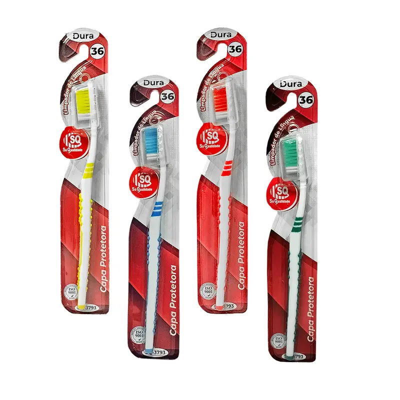 ESCOVA DENTAL DURA COM PROTETOR DE CERDA