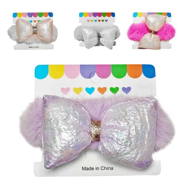 ACESSORIO PARA CABELO ELASTICO / RABICO DE PELUCIA COM LACO