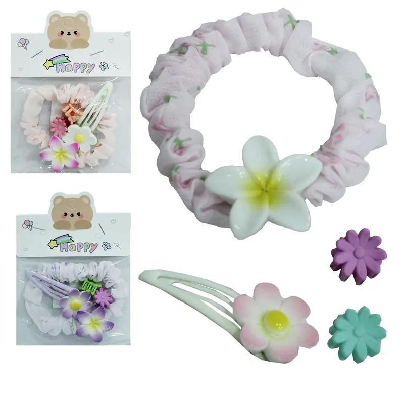 KIT ACESSORIOS PARA CABELO ELASTICO / RABICO + PRESILHA TIC TAC E MINI PIRANHA
