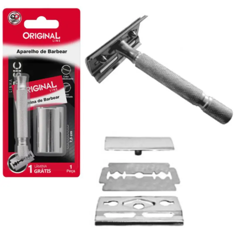 APARELHO DE BARBEAR / BARBEADOR DE METAL COM LAMINA BASIC