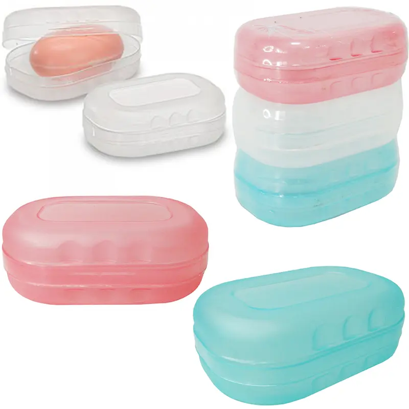 SABONETEIRA DE PIA DE PLASTICO OVAL COLORS COM 3 PECAS 10X3,5CM