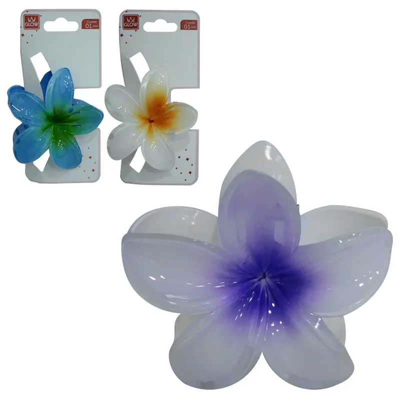 ACESSORIO PARA CABELO PIRANHA FLOR DE PLASTICO 8CM