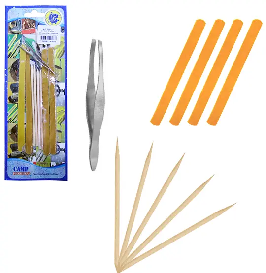 KIT MANICURE COM LIXA DE UNHA + PALITO + PINCA DE SOBRANCELHA