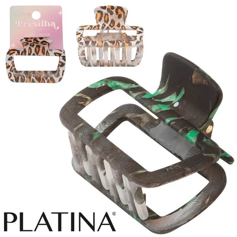 ACESSORIO PARA CABELO PIRANHA PLATINA 6X4,5X4CM