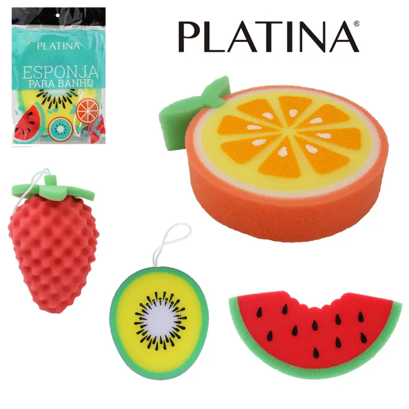 ESPONJA / BUCHA DE ESPUMA PARA BANHO FRUTAS