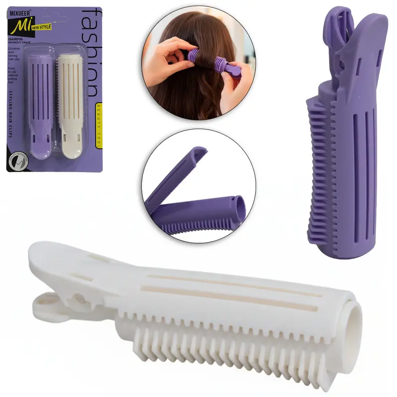 BOB / PRESILHA DE PLASTICO PARA CABELO COM 2 PECAS 10,5X3X3CM