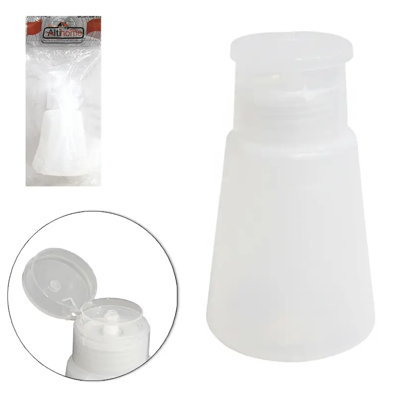 DOSADOR PORTA ACETONA CONICO GRADUADO DE PLASTICO 180ML