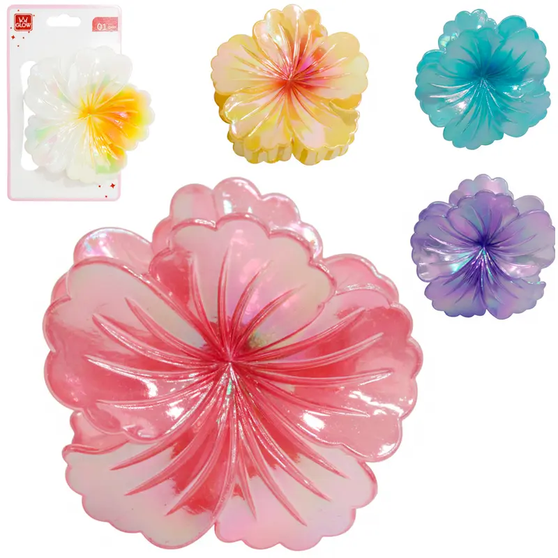 ACESSORIO PARA CABELO PIRANHA FLOR CINTILANTE 7,5CM